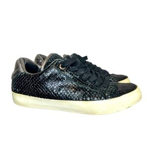 Zadig&Voltaire Women’s Python Leather Low sneakers - Size 5, black